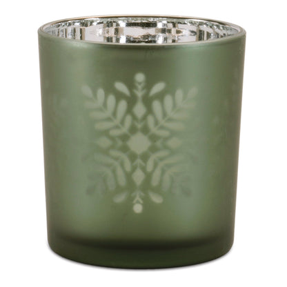 Frosted Snowflake Votive Holder (Set of 3)