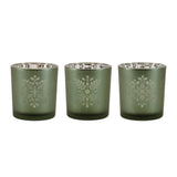 Frosted Snowflake Votive Holder (Set of 3)
